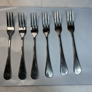 (6) Dansk 18/10 Stainless Pickle/Seafood Forks Set / Lot Of Six